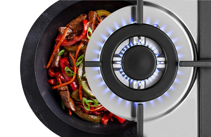 Мощная WOK-конфорка с&nbsp;двойным пламенем мощностью 3000&nbsp;Вт