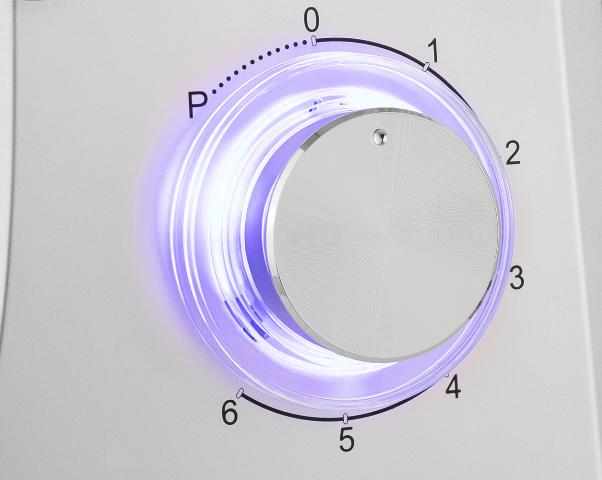 Яркая голубая LED подсветка переключателя. Антискользящие ножки