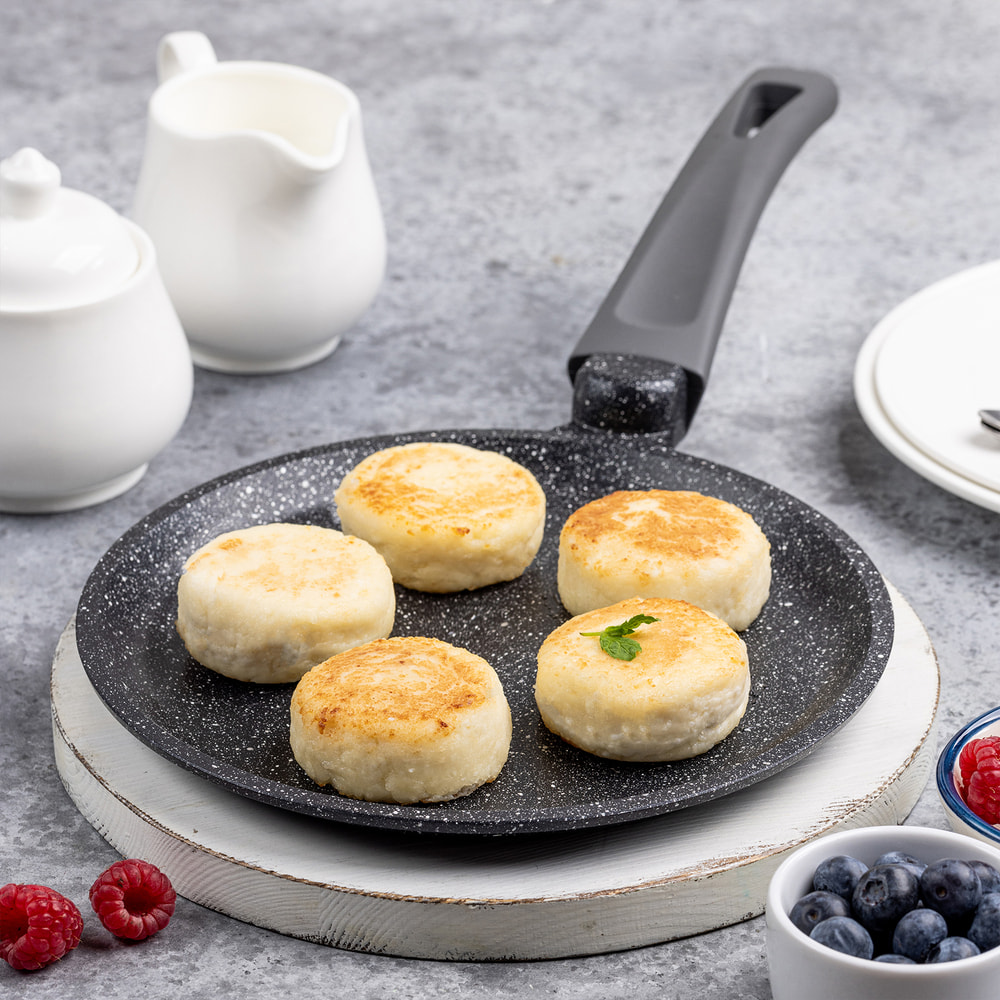 Сковорода блинная MAUNFELD GRETA MF22GRTT01PP из литого алюминия, 22 см