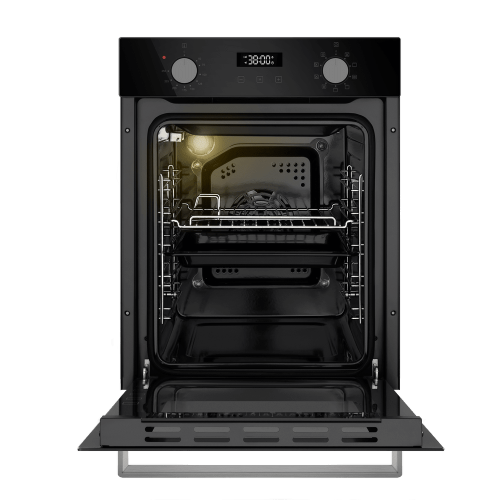 Электрический  черный духовой шкаф 45 см с режимом конвекции