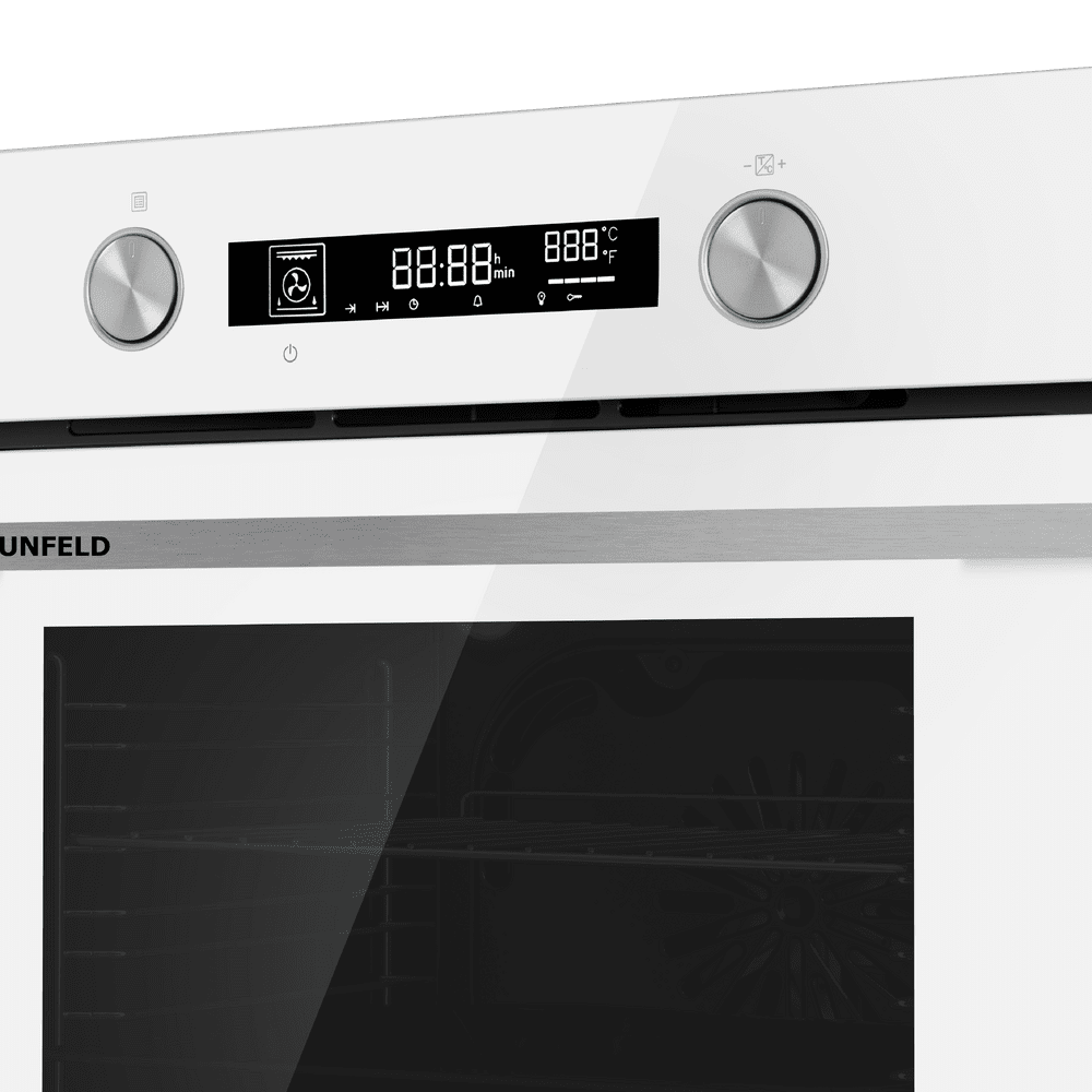 Электрический белый духовой шкаф 60 см с режимом конвекции