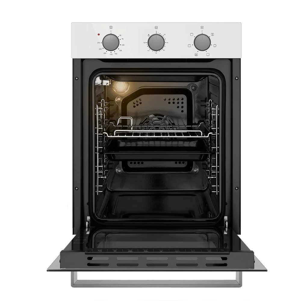 Электрический  белый духовой шкаф 45 см с режимом конвекции