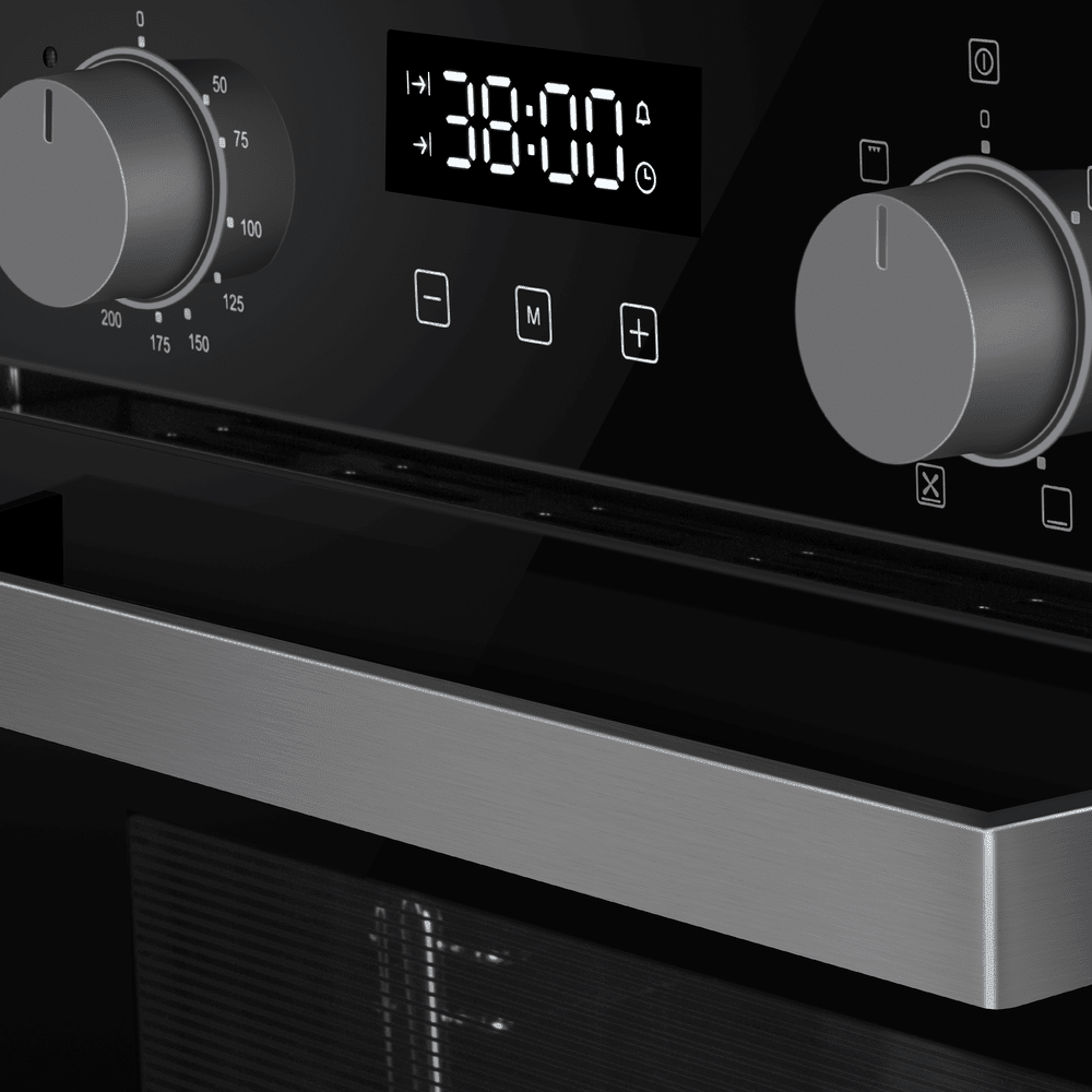 Электрический  белый духовой шкаф 45 см с режимом конвекции