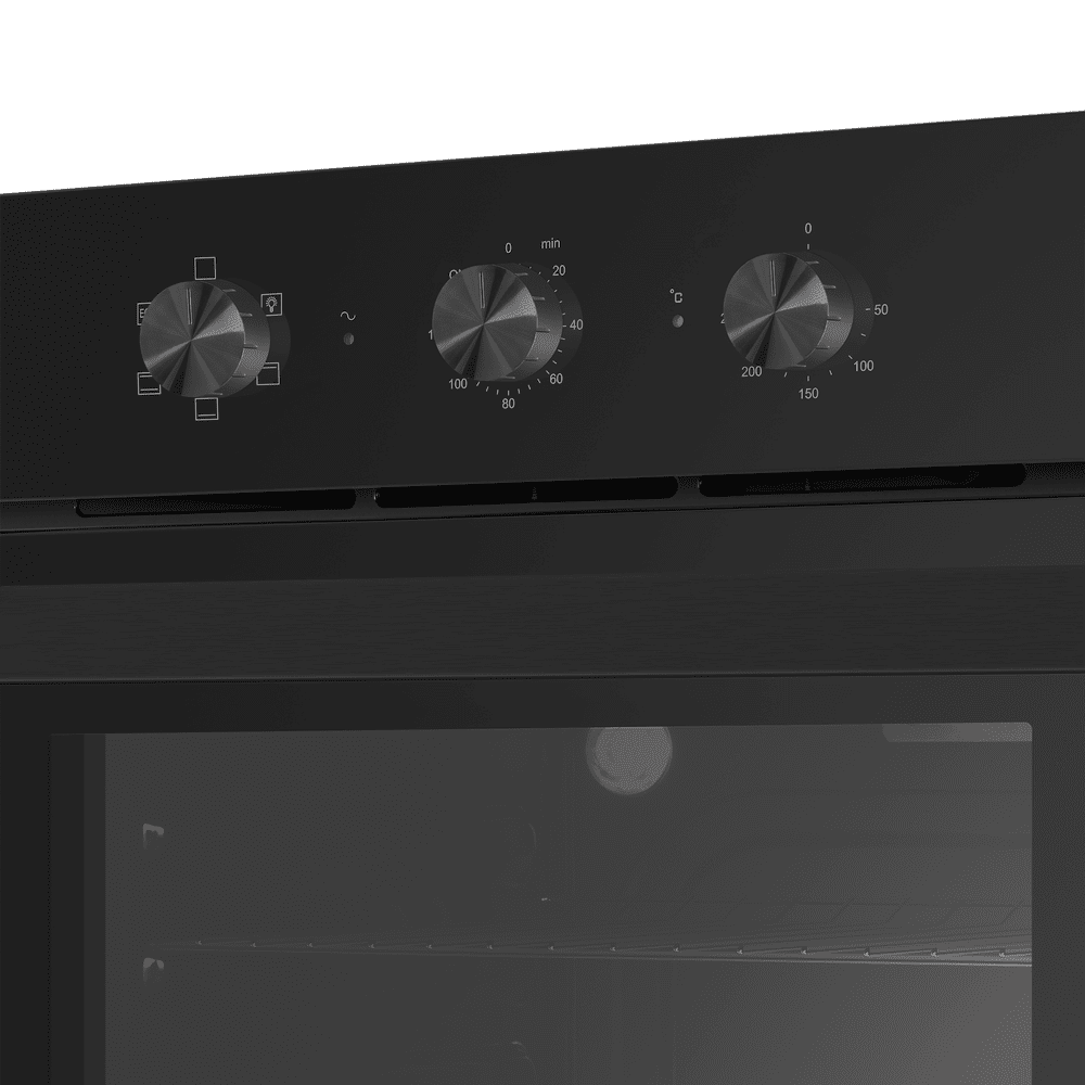 Электрический  черный духовой шкаф 60 см