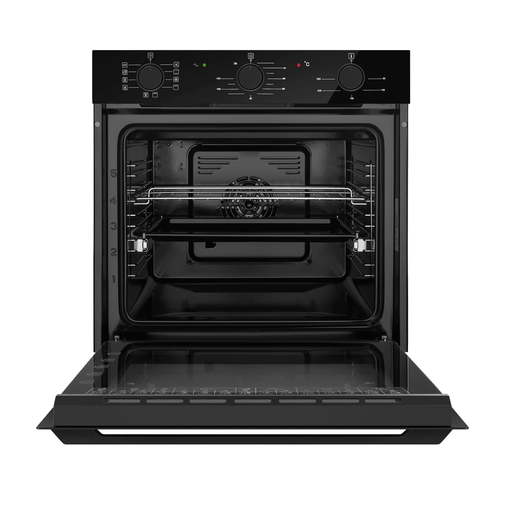 Электрический  черный духовой шкаф 60 см с режимом конвекции