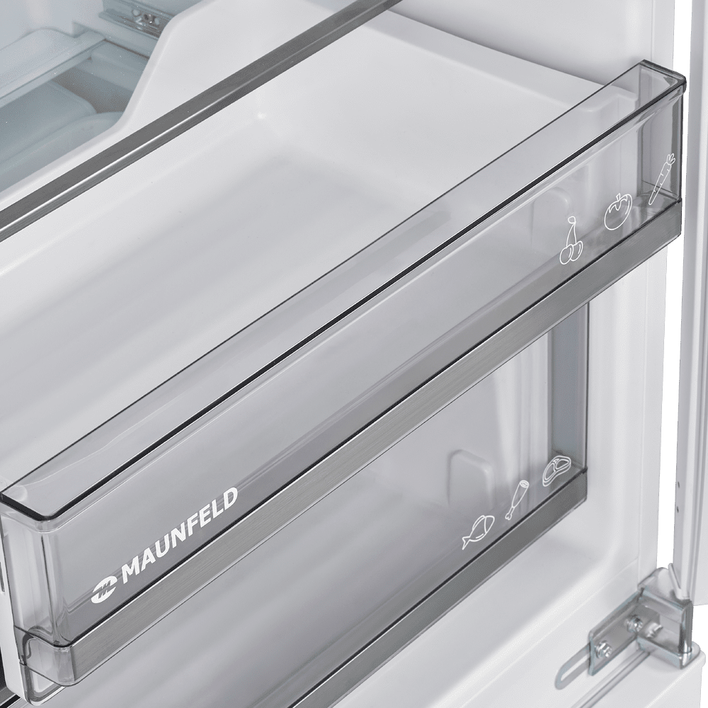 Холодильник-морозильник встраиваемый MAUNFELD MBF177NFWHGR Inverter