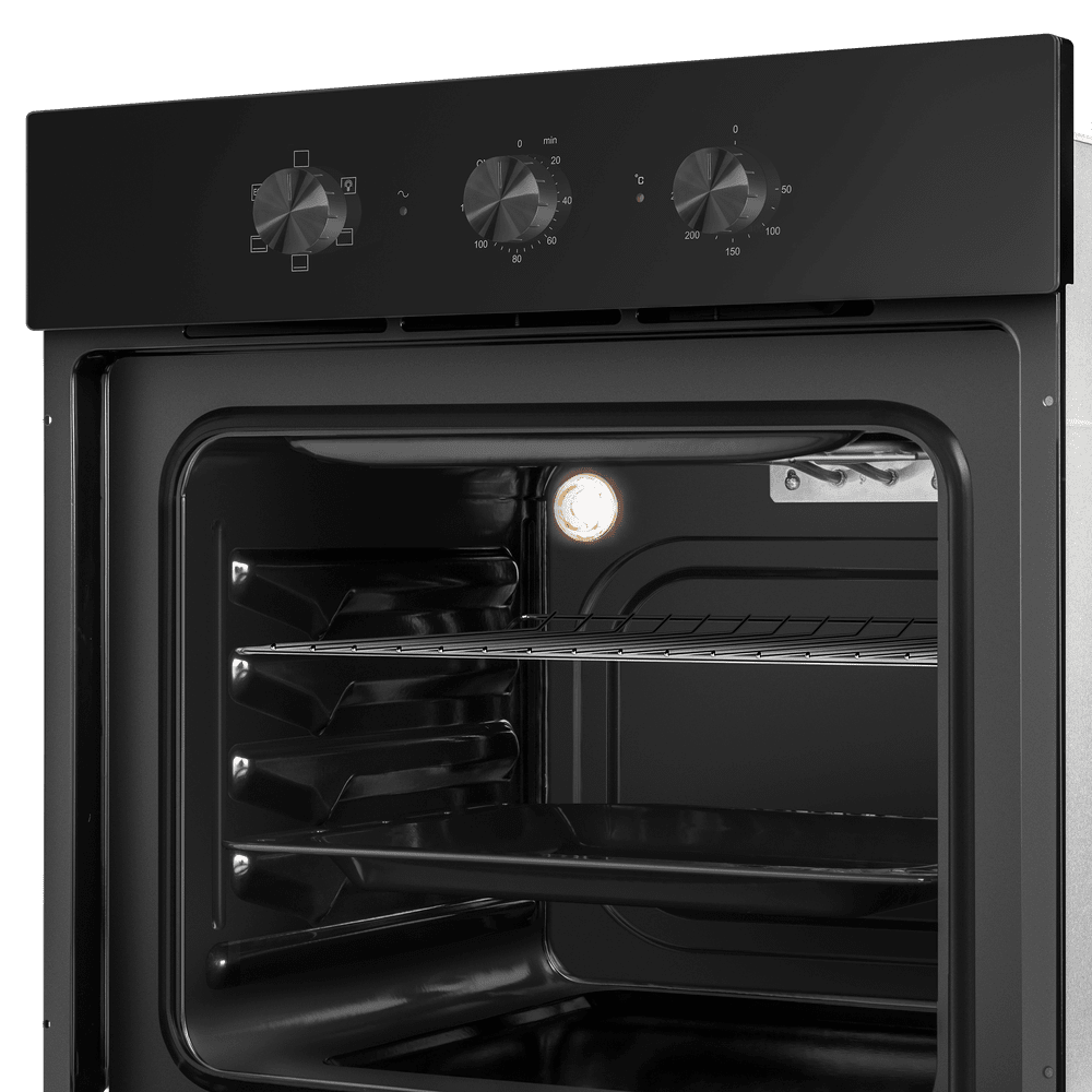 Электрический  черный духовой шкаф 60 см