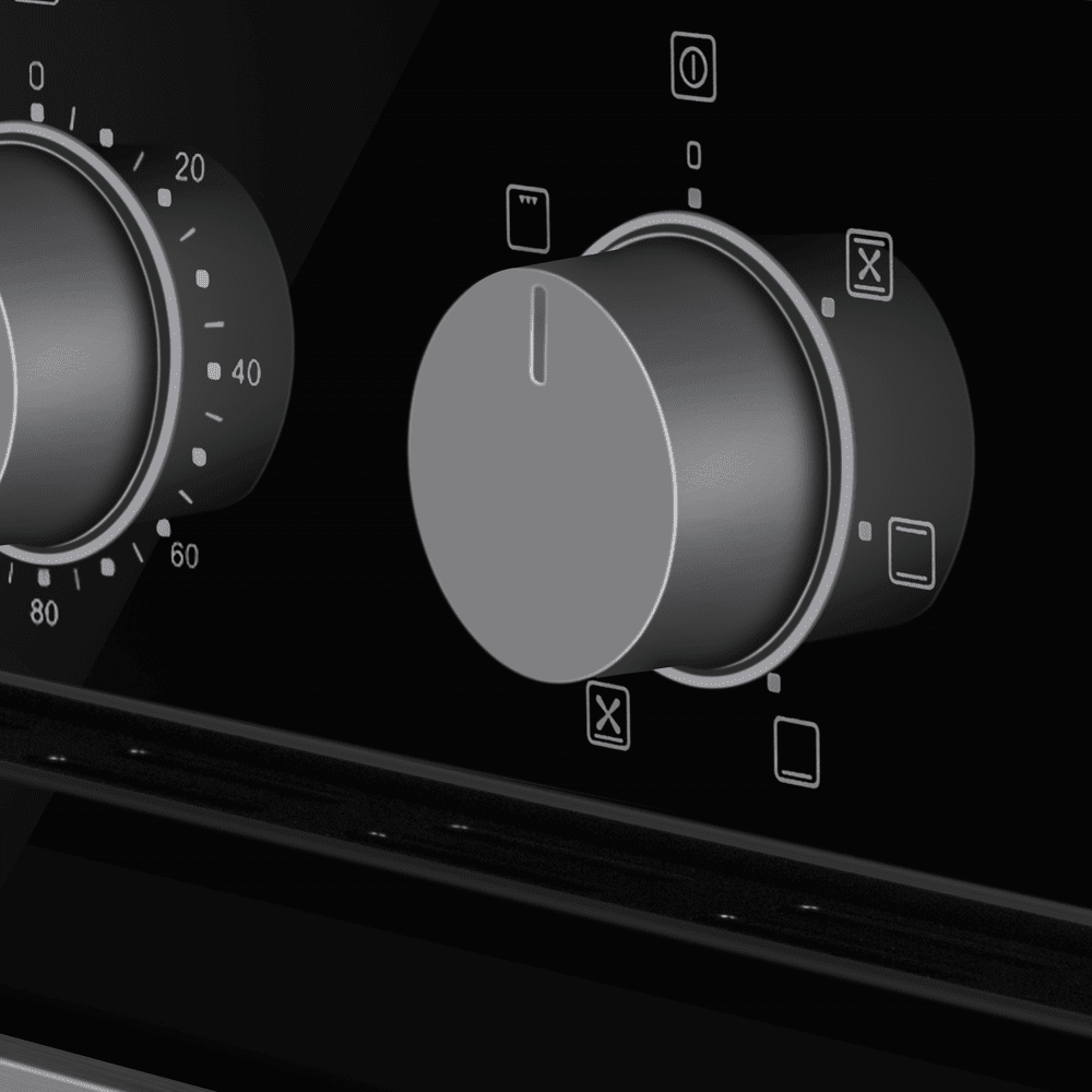 Электрический  черный духовой шкаф 45 см