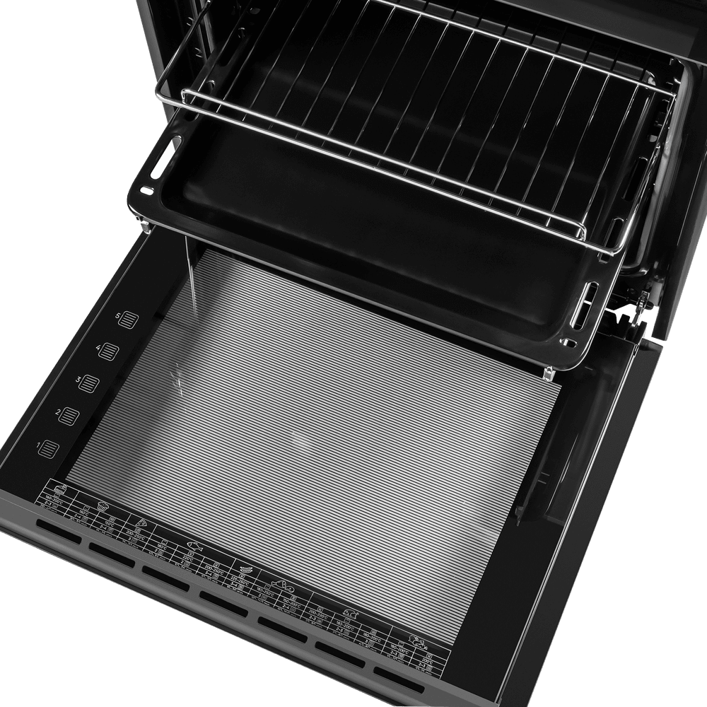 Электрический  черный духовой шкаф 60 см с режимом конвекции