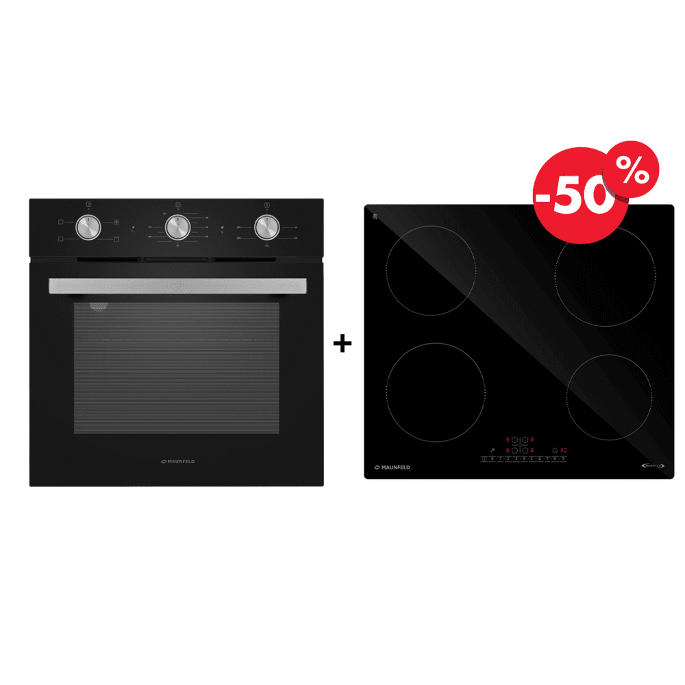 Шкаф духовой электрический MAUNFELD FEOH7872B + AVI6043SBK СКИДКА-50%