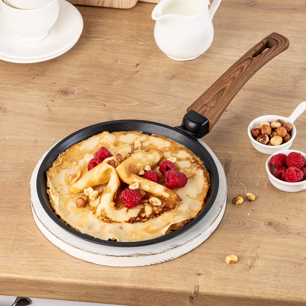 Сковорода блинная MAUNFELD ALVA MF22LV01PP из литого алюминия, 22 см