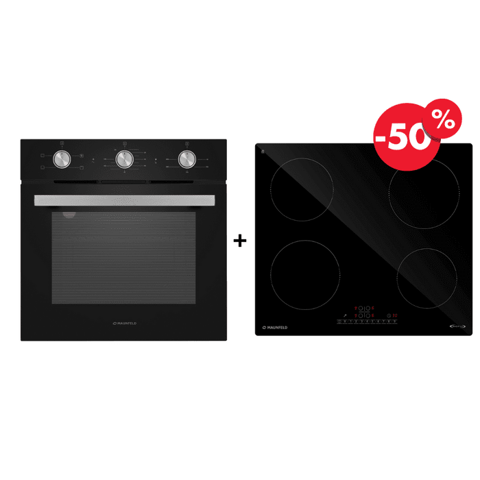 Шкаф духовой электрический MAUNFELD AEOF6060B + AVCE594BK СКИДКА-50%
