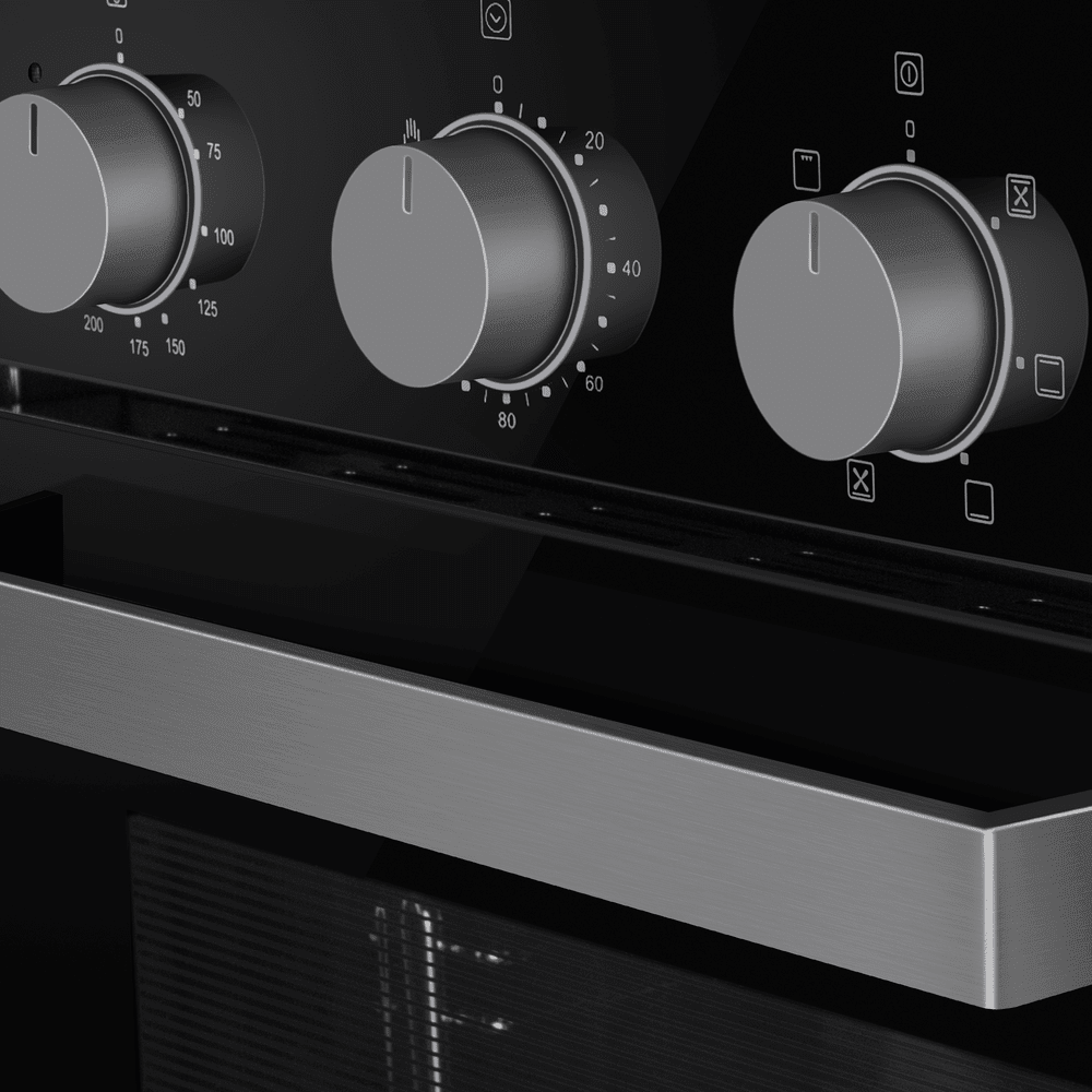 Электрический  черный духовой шкаф 45 см