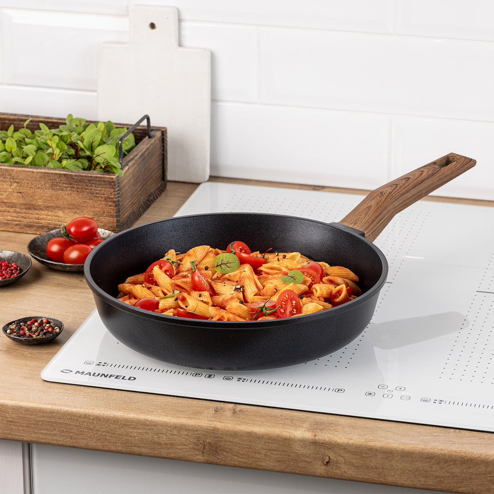 Сковорода MAUNFELD ALVA MF28LV01FP из литого алюминия, 28 см
