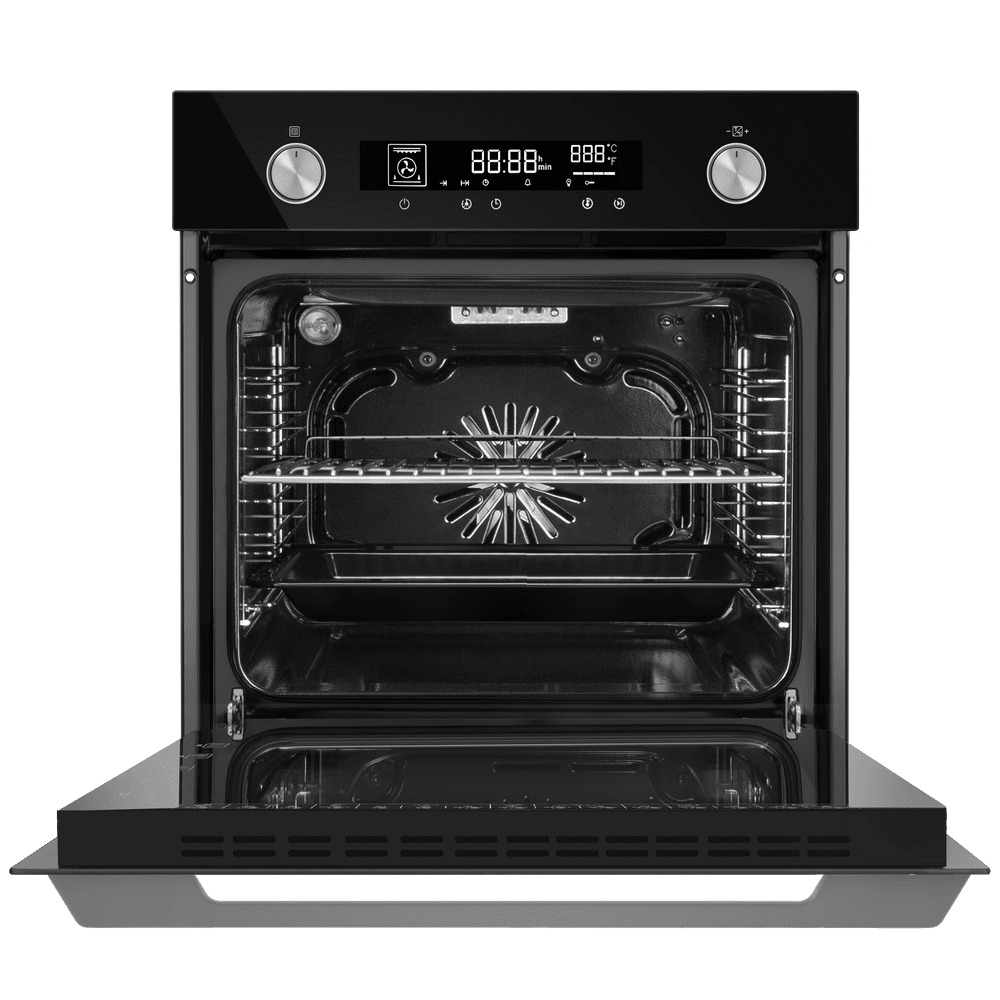 Электрический черный духовой шкаф 60 см с режимом конвекции