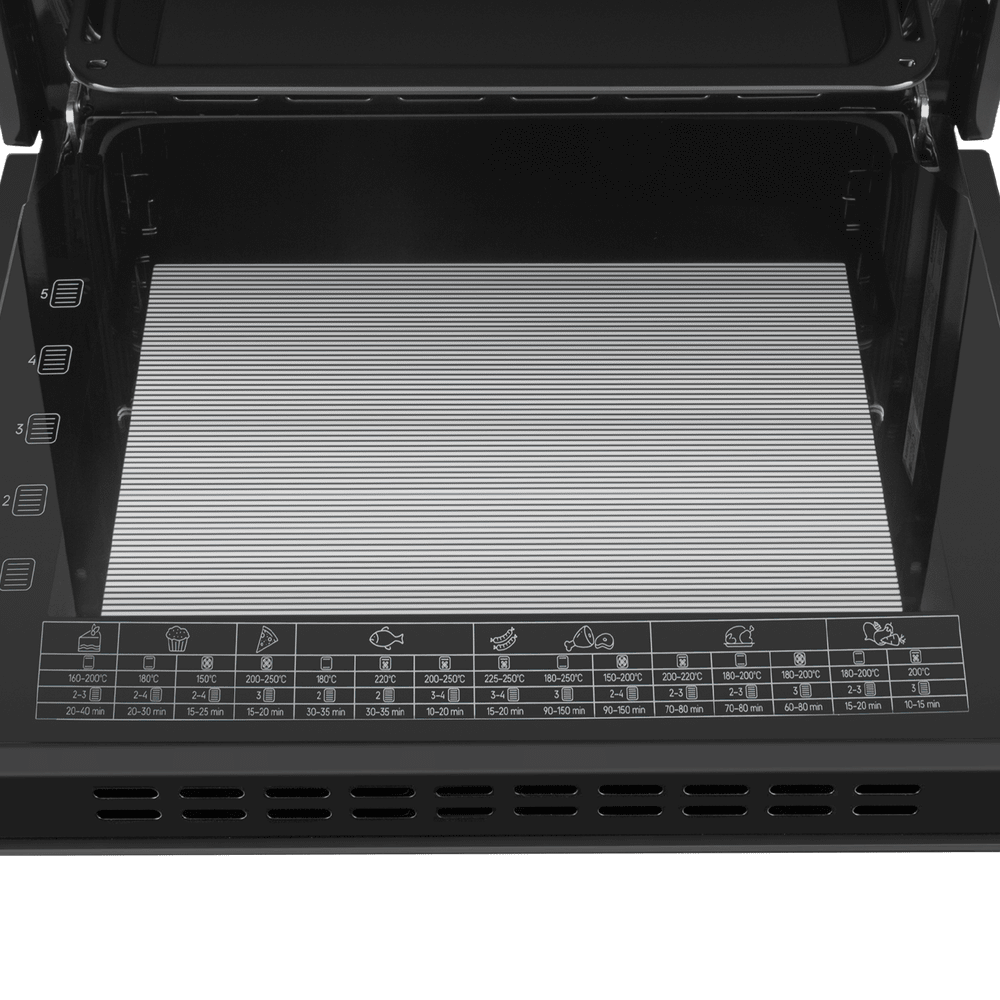 Электрический серый духовой шкаф 60 см с режимом конвекции