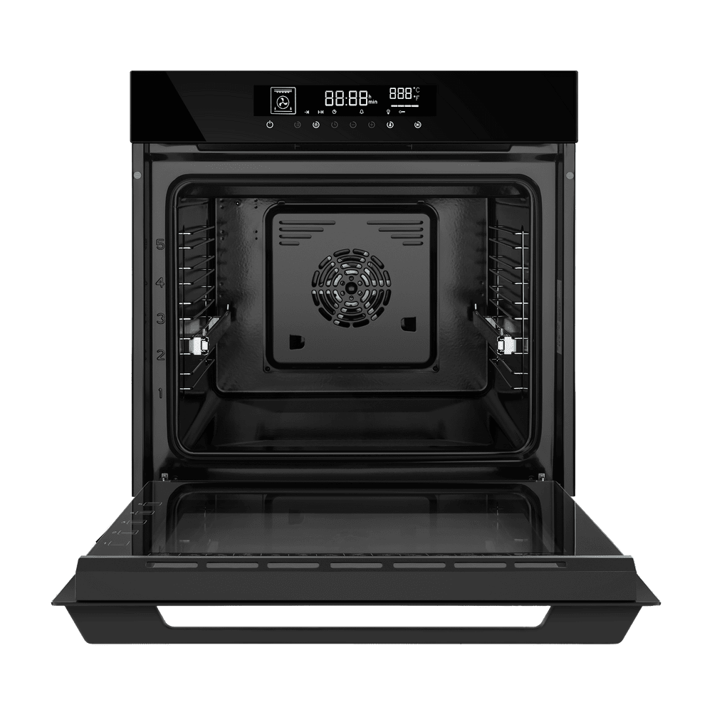 Электрический  черный духовой шкаф 60 см с режимом конвекции