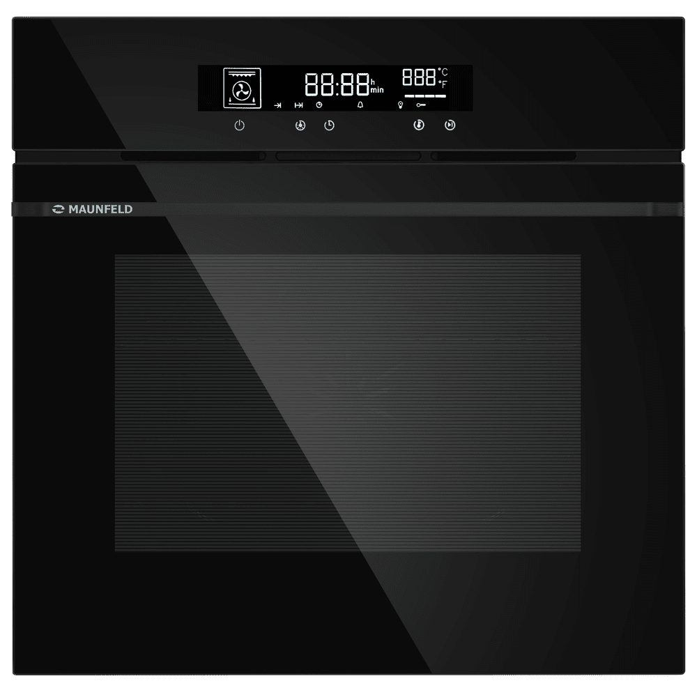 Электрический  черный духовой шкаф 60 см с режимом конвекции