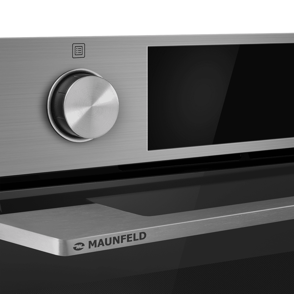 Электрический серый духовой шкаф 60 см с режимом конвекции