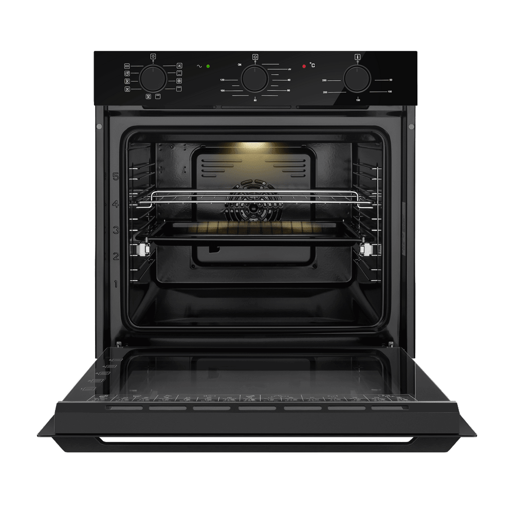 Электрический  черный духовой шкаф 60 см с режимом конвекции