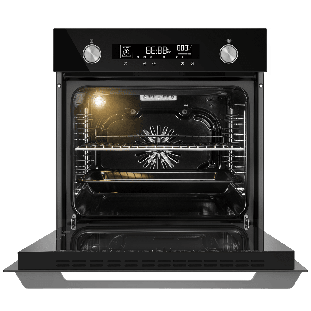 Электрический черный духовой шкаф 60 см с режимом конвекции