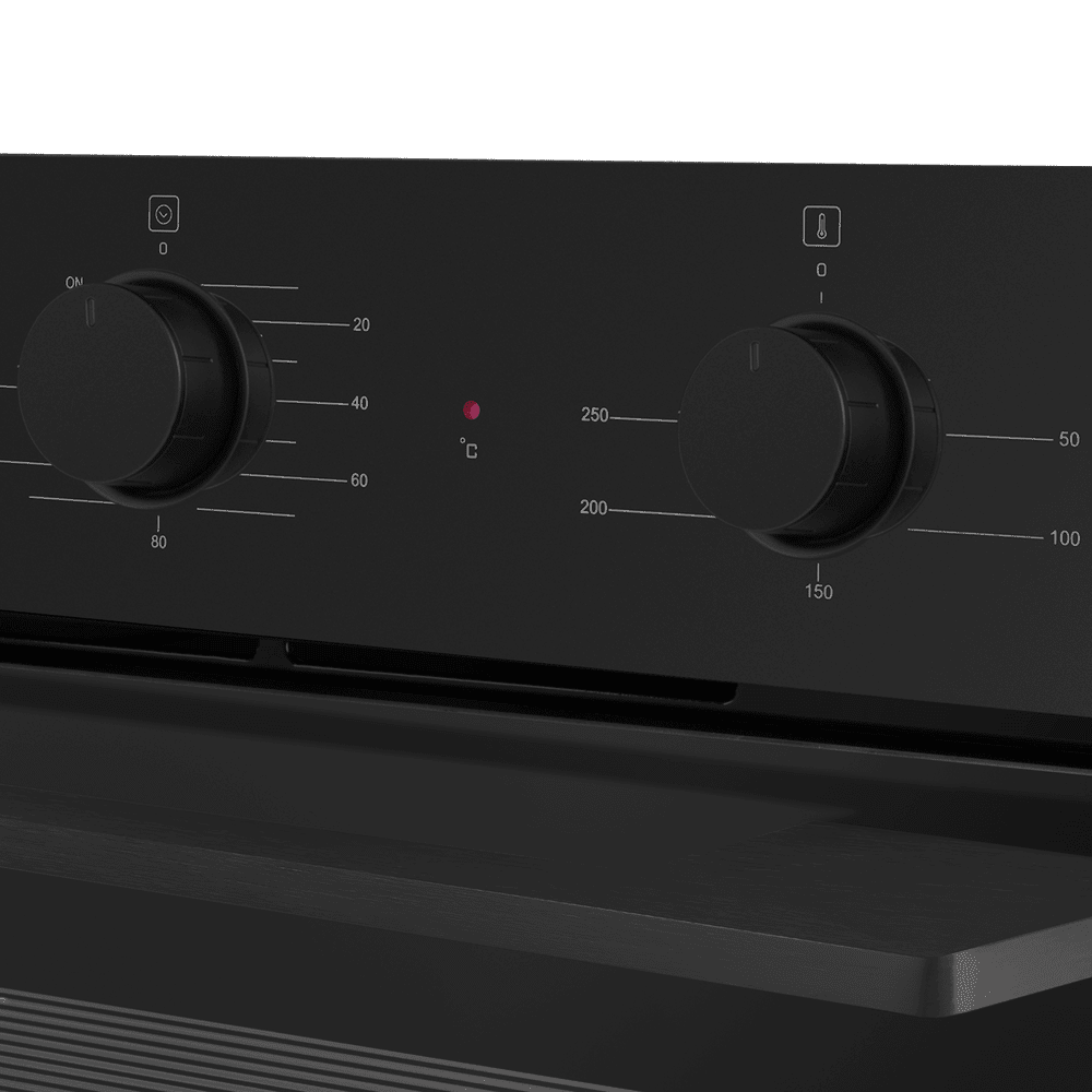 Электрический  черный духовой шкаф 60 см с режимом конвекции