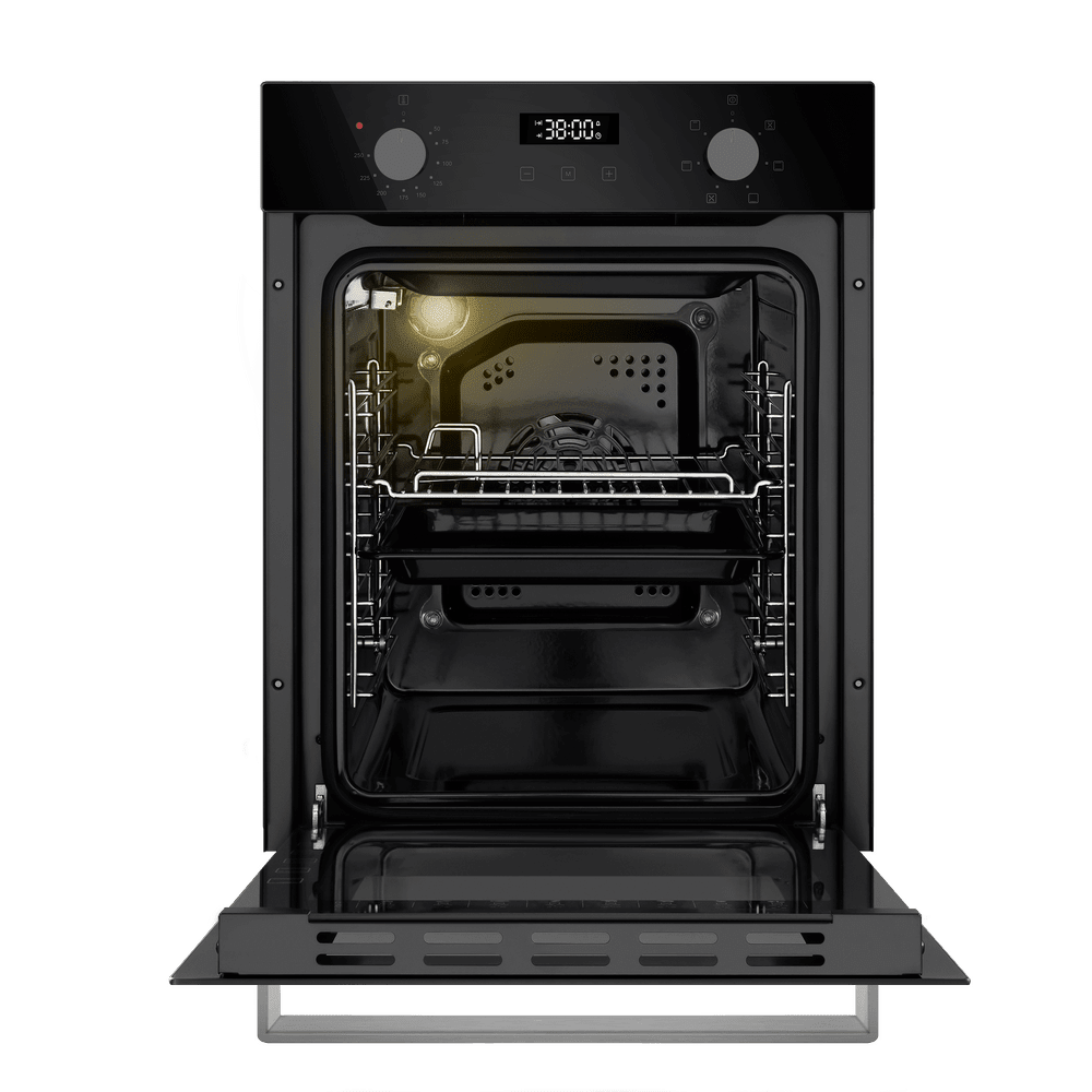 Электрический  черный духовой шкаф 45 см с режимом конвекции