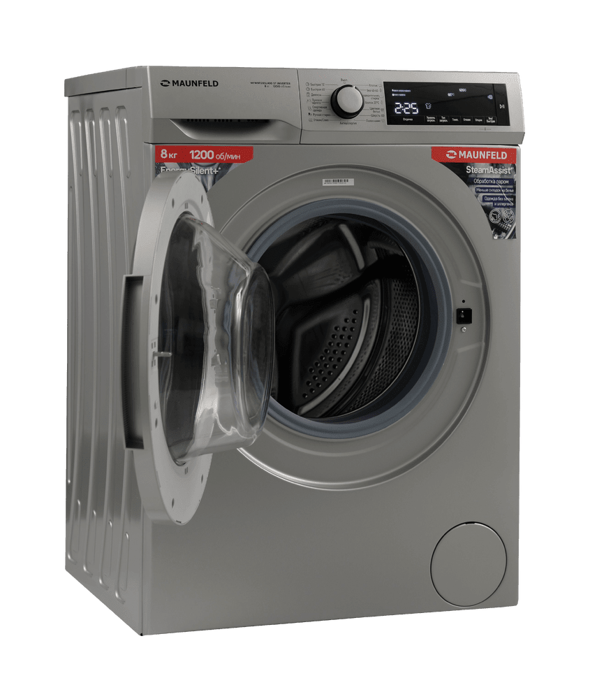 Стиральная машина с инвертором и паром MAUNFELD MFWM128SL400 ST INVERTER
