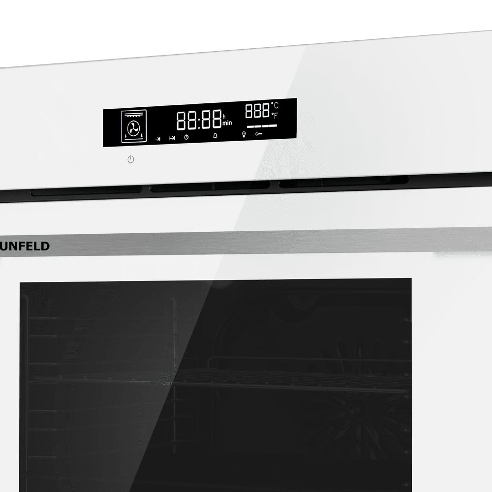 Электрический белый духовой шкаф 60 см с режимом конвекции