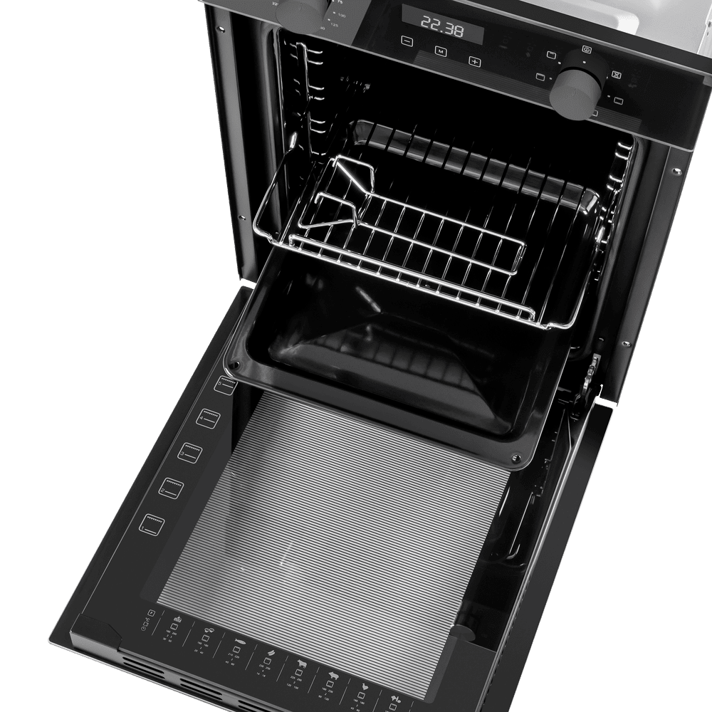 Электрический  белый духовой шкаф 45 см с режимом конвекции