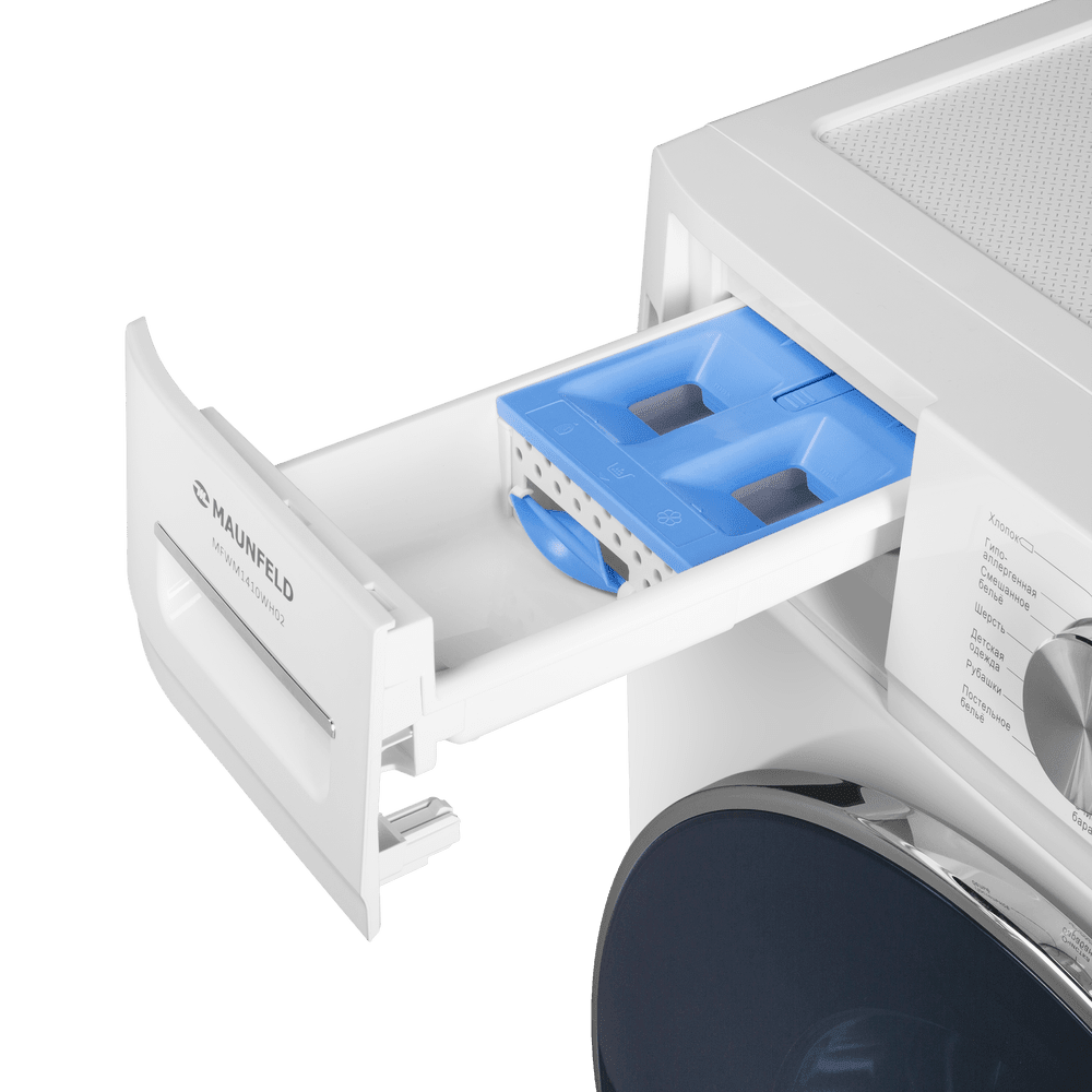 Стиральная машина c инвертором и паром MAUNFELD MFWM127IWH02