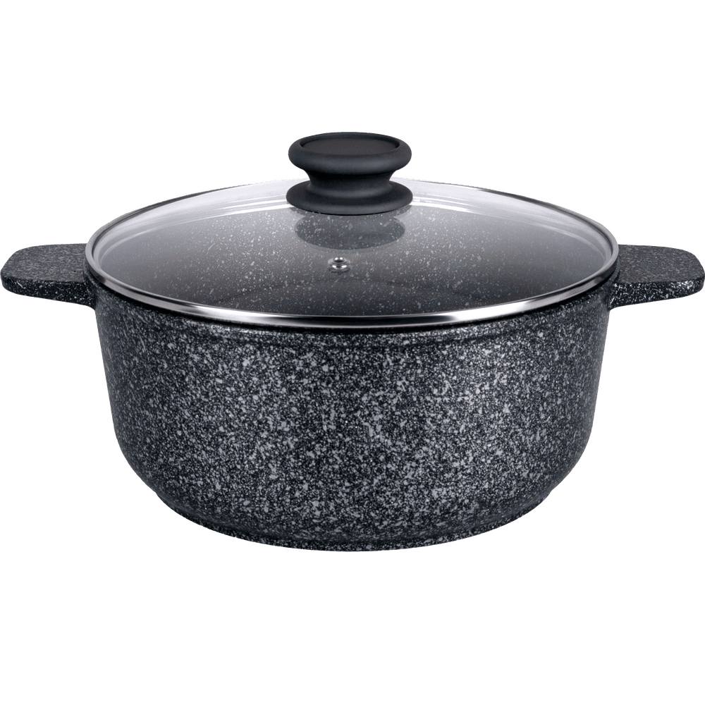 Кастрюля MAUNFELD GRETA MF24GRTT01CR из литого алюминия со стеклянной крышкой, 24 см, 4 л