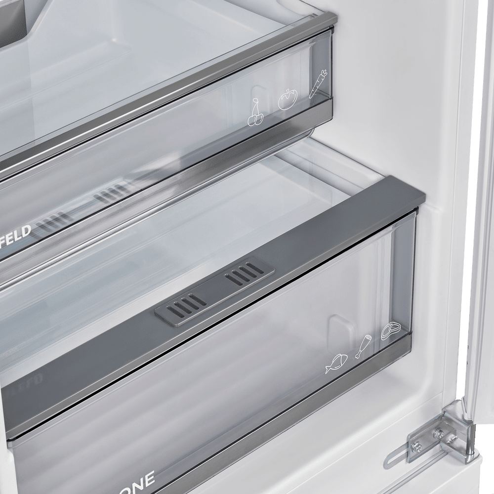 Холодильник-морозильник встраиваемый MAUNFELD MBF17754NFWHGR LUX Inverter