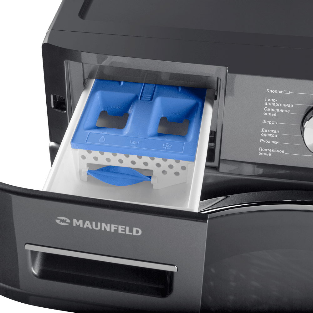 Стиральная машина c инвертором и паром MAUNFELD MFWM127ISB02
