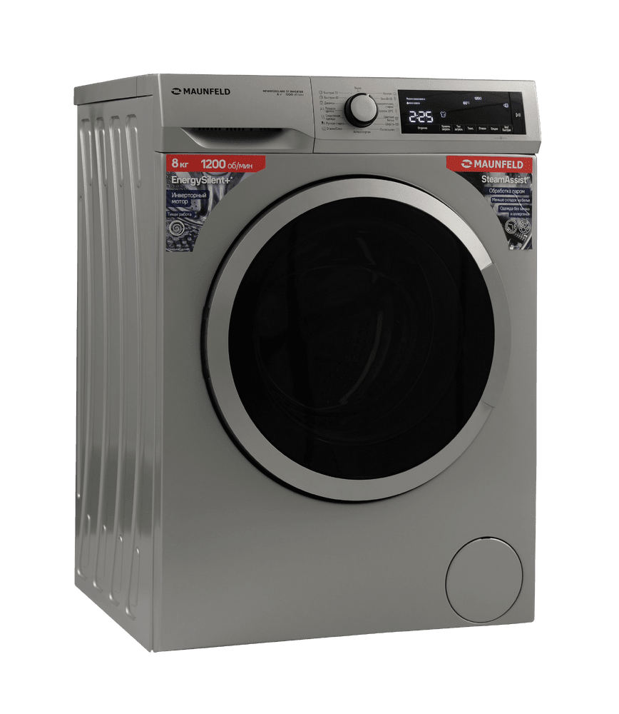 Стиральная машина с инвертором и паром MAUNFELD MFWM128SL400 ST INVERTER