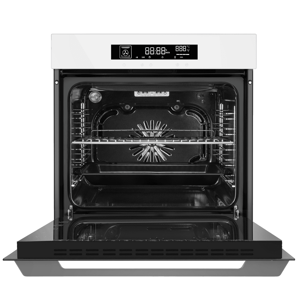 Электрический белый духовой шкаф 60 см с режимом конвекции