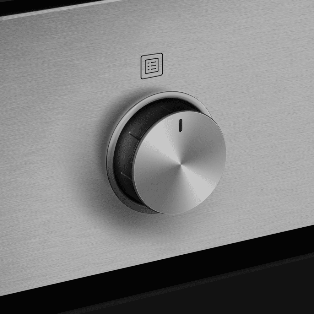 Электрический серый духовой шкаф 60 см с режимом конвекции