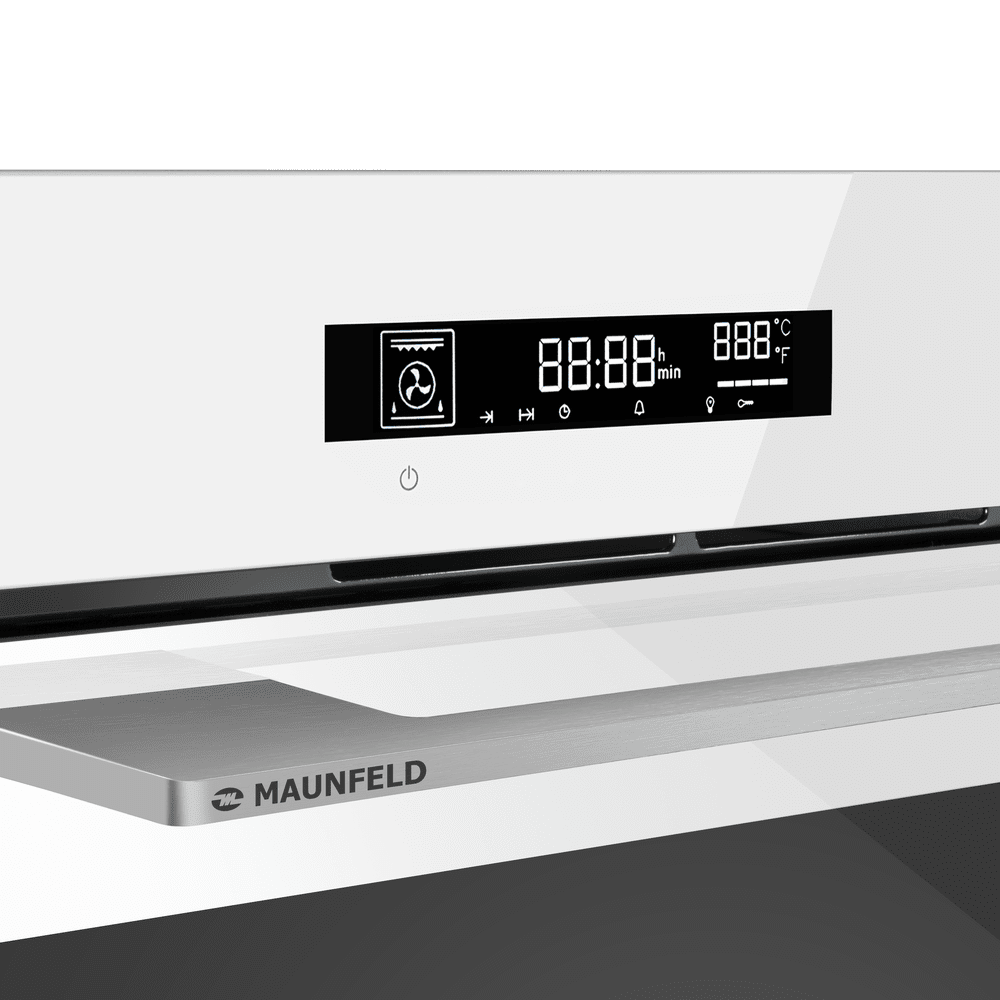 Электрический белый духовой шкаф 60 см с режимом конвекции