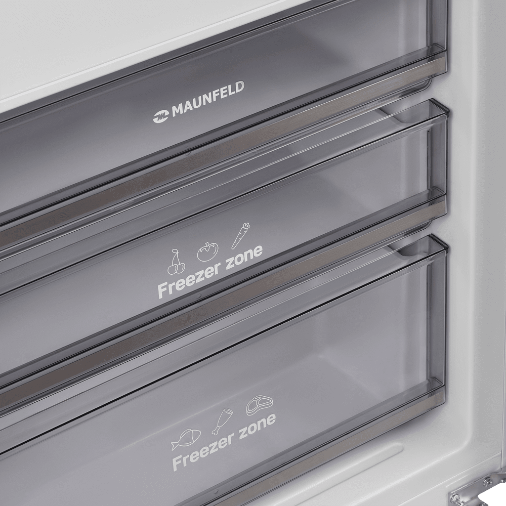 Холодильник-морозильник встраиваемый MAUNFELD MBF193NFW1GR Inverter