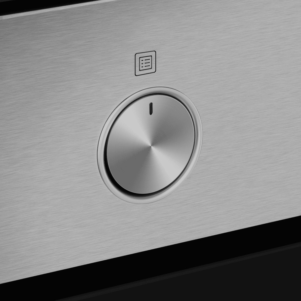 Электрический серый духовой шкаф 60 см с режимом конвекции