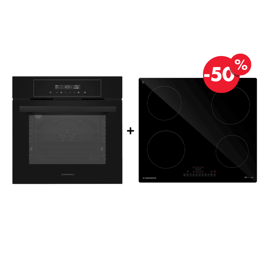 Шкаф духовой электрический MAUNFELD AEOD6063B + AVI6043SBK СКИДКА-50%