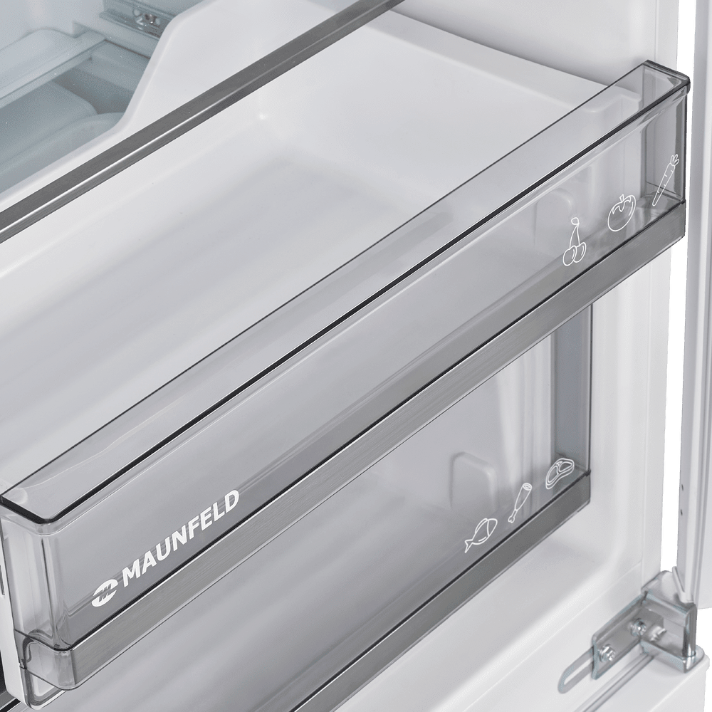 Холодильник-морозильник встраиваемый MAUNFELD MBF17754NFWHGR LUX Inverter