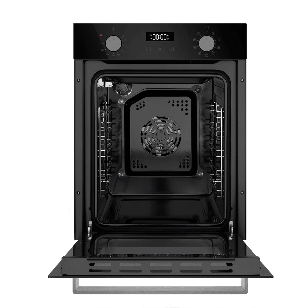 Электрический  черный духовой шкаф 45 см с режимом конвекции