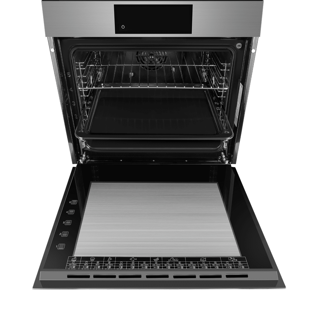 Электрический серый духовой шкаф 60 см с режимом конвекции