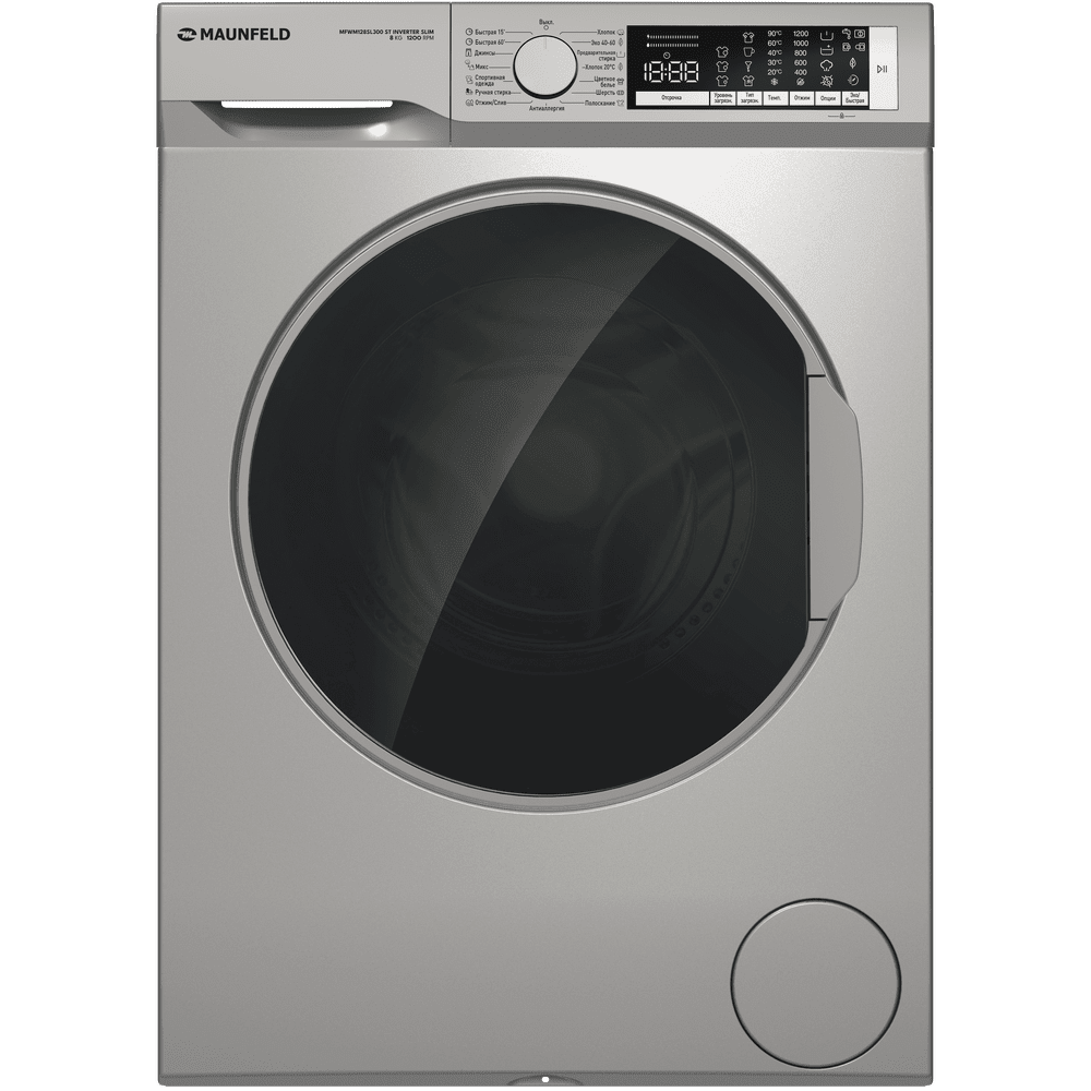 Стиральная машина с инвертором и паром MAUNFELD MFWM128SL300 ST INVERTER SLIM