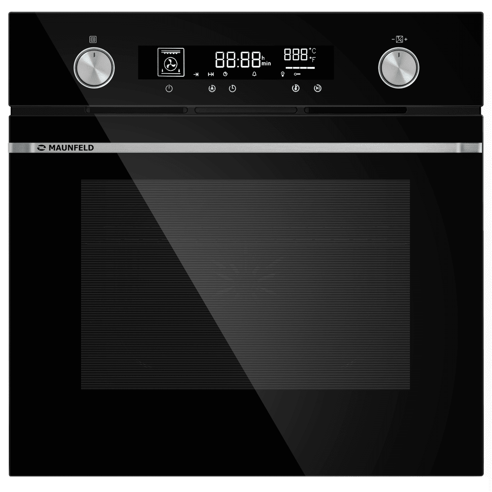 Электрический черный духовой шкаф 60 см с режимом конвекции Электрический черный духовой шкаф 60 см с режимом конвекции
