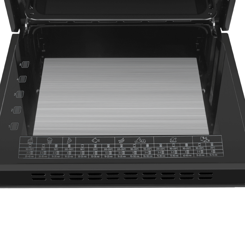 Электрический черный духовой шкаф 60 см с режимом конвекции