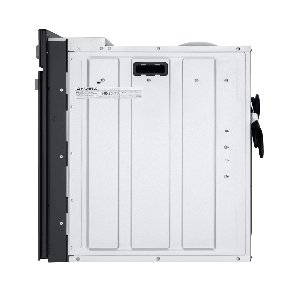 Электрический  черный духовой шкаф 45 см с режимом конвекции