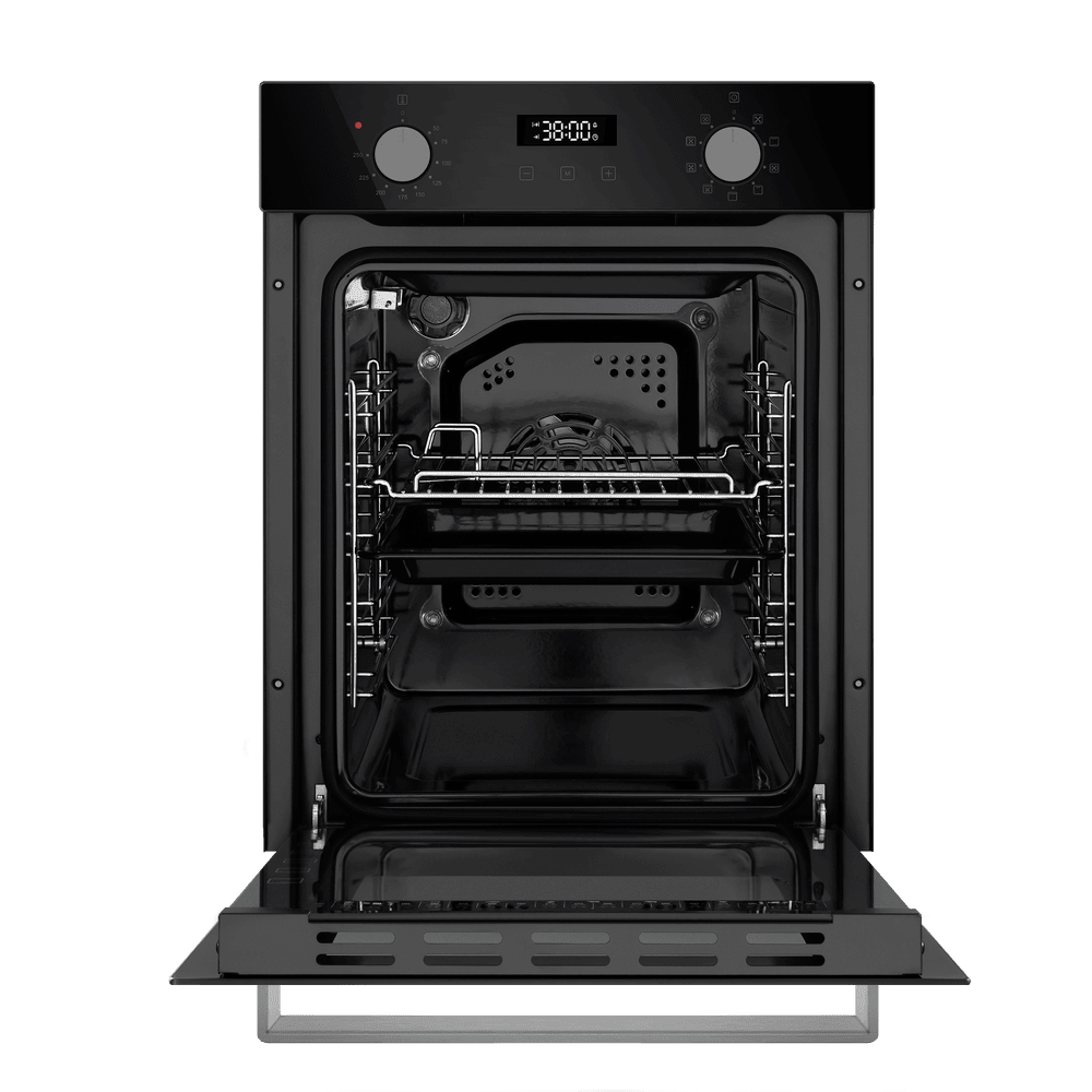 Электрический  черный духовой шкаф 45 см с режимом конвекции