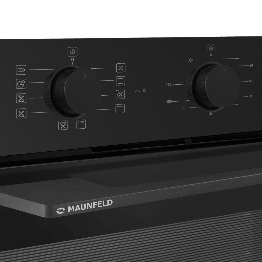 Электрический  черный духовой шкаф 60 см с режимом конвекции